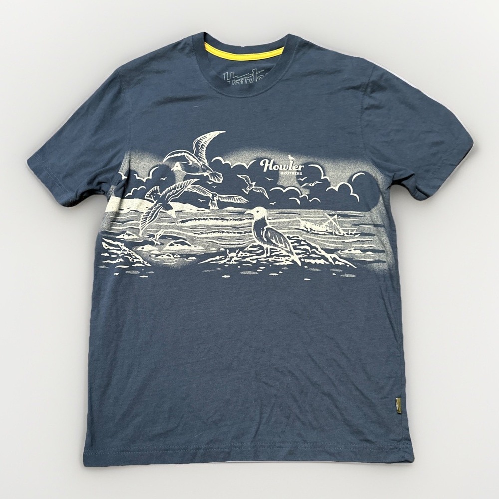 Howler Bros Shirt Adult Medium Blue Graphic Print Crewneck Select Tee